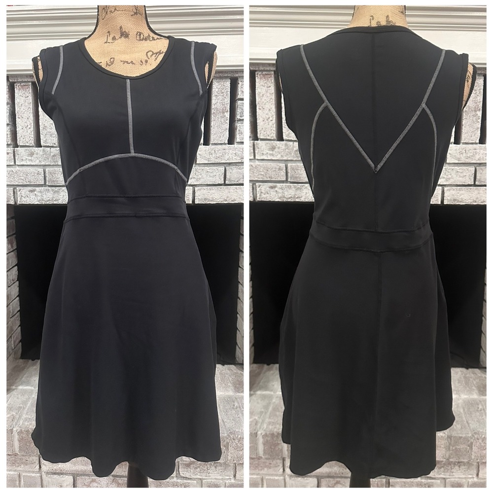 Title Nine‎ Dream Dress Black Sleeveless Athletic Pockets Athleisure Size S Golf